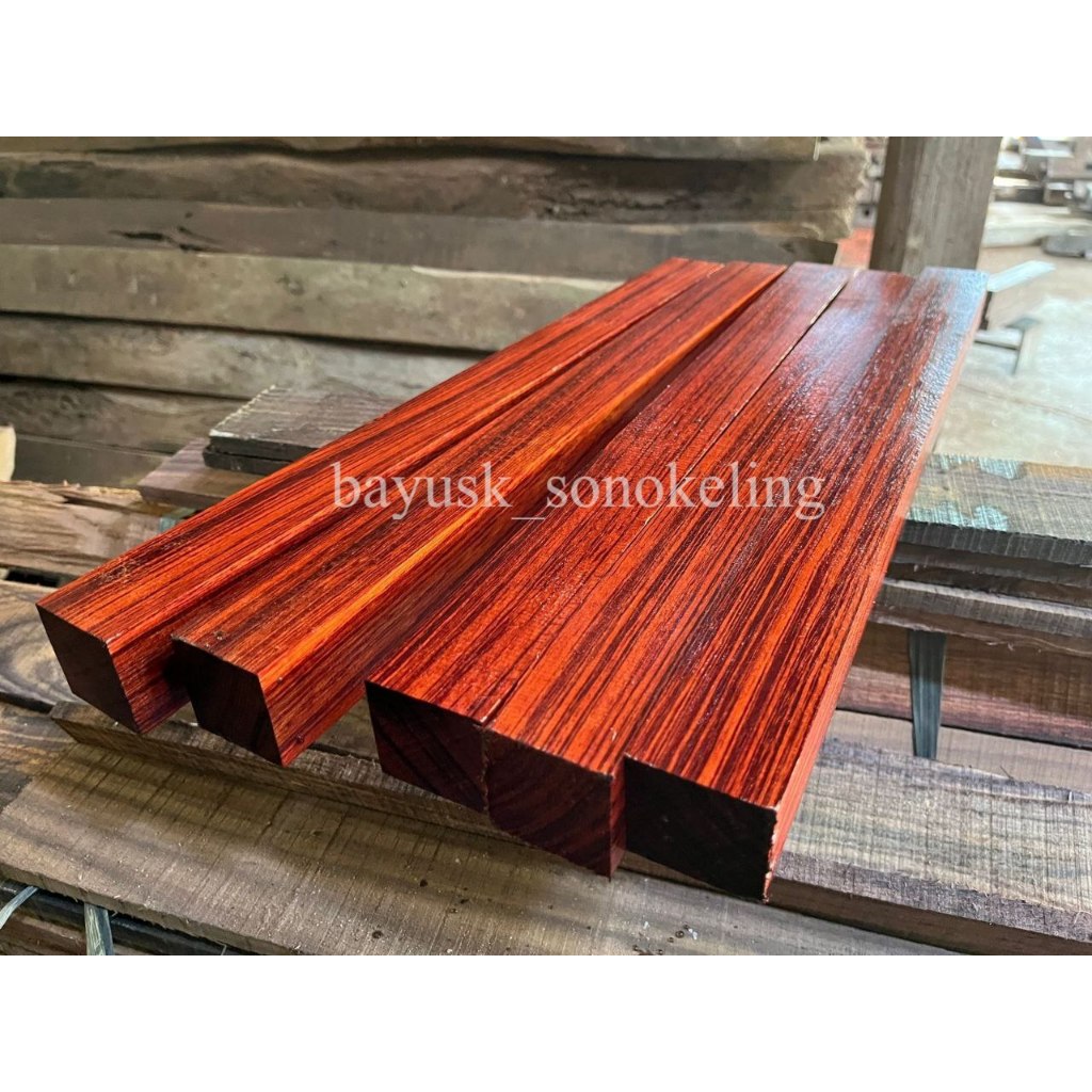 Balok kayu rengas merah custom size