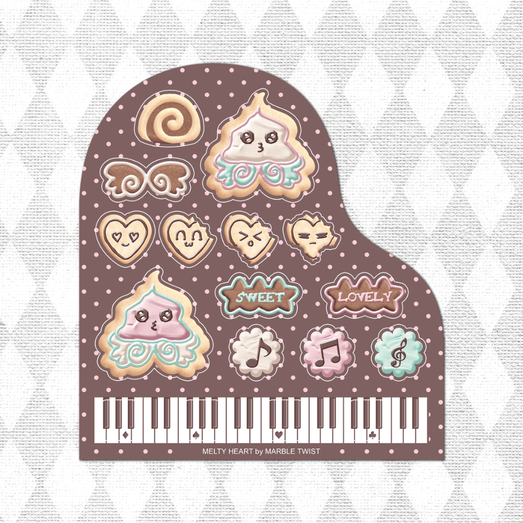 

Melty Heart Sticker Sheet by Marble Twist