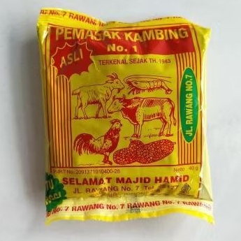 

BUMBU PEMASAK KAMBING ASLI SELAMAT MAJID HAMID 40gr Padang Minang