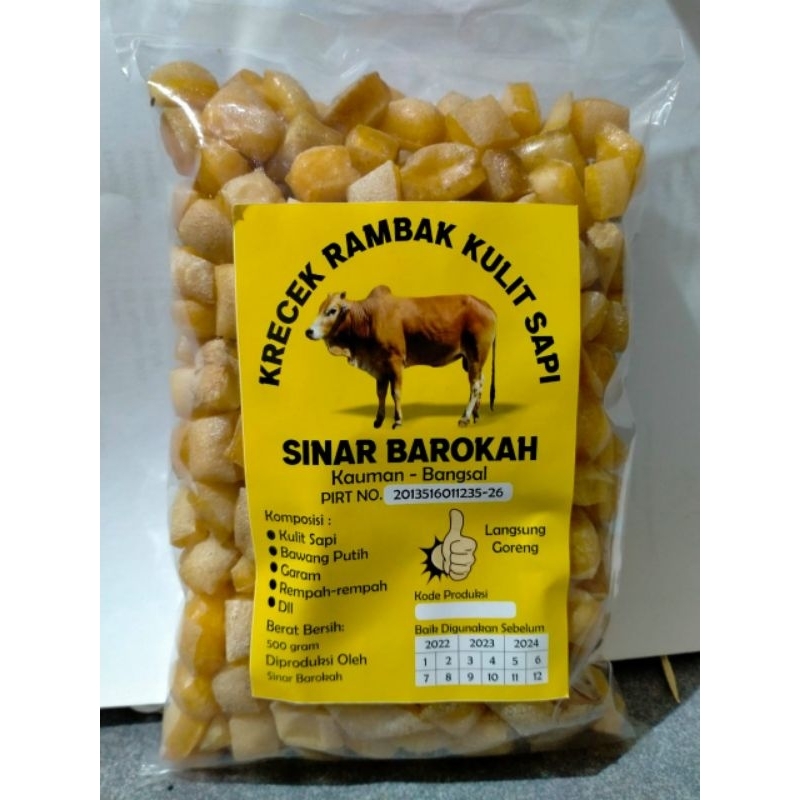 

Krecek Kulit Sapi Kotak 500gram 1Bungkus