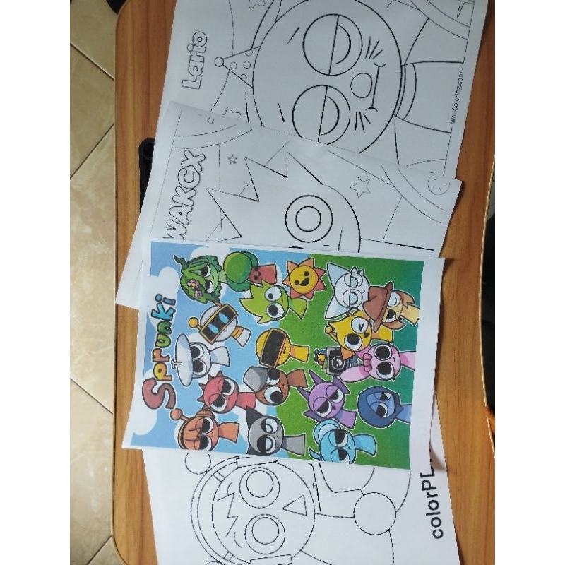 

Kertas Coloring anak Sprunki Series isi 20 Lembar (Hanga lembaran tanpa sampul dan staples)