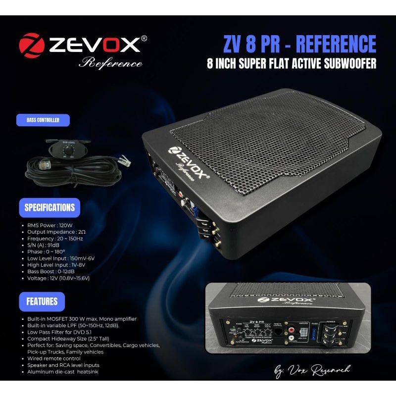 Zevox ZV 8 PR - Subwoofer Kolong Aktif Zevox ZV 8 PR - Reference