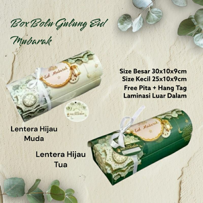 

Roll Cake Box Bolu Gulung Tutup Bulat Idul Fitri Lebaran Eid Mubarak