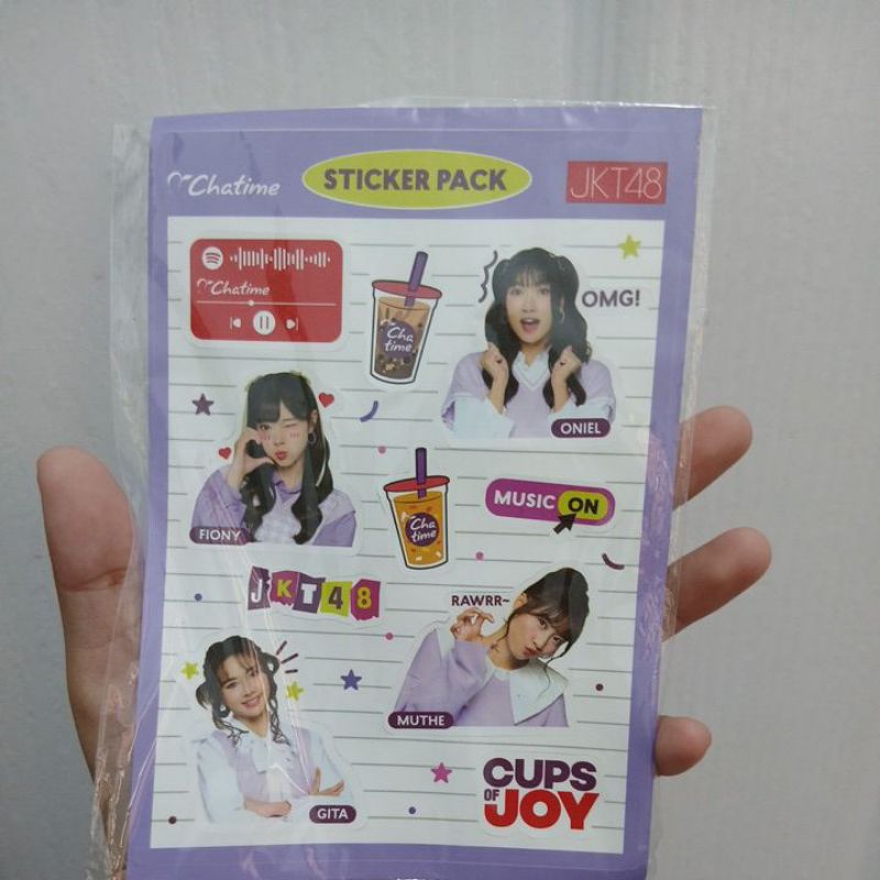 

Official Stiker Pack Chatime X Jkt48 ( Oniel Fiony Muthe Gita)