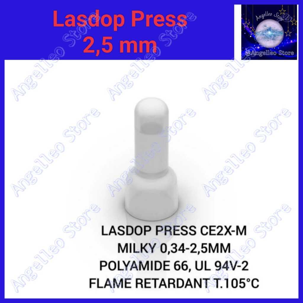 Lasdop Press~Lasdop Jepit~Penutup Kabel~2,5mm~100Pcs