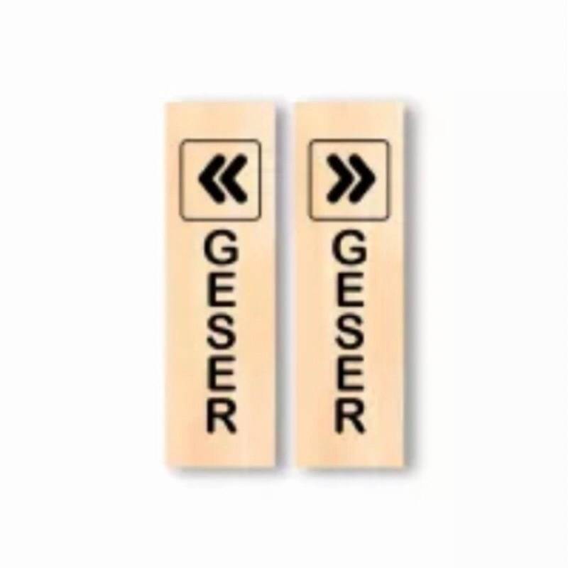 

Sign papan geser pintu sliding slide arah panah akrilik outdoor