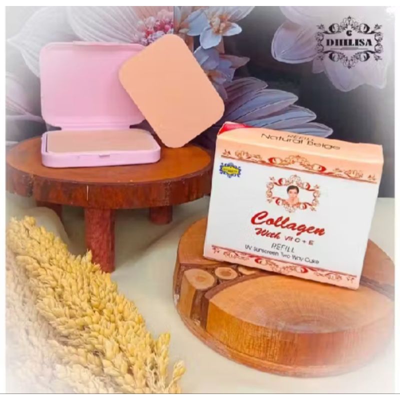 bedak refil colagen uv sunscreen