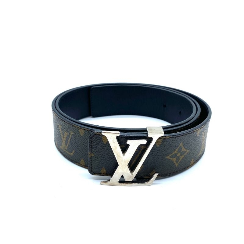 Belt Louis Vuitton Black Brown rare vintage ikat pinggang Original unisex Like new preloved