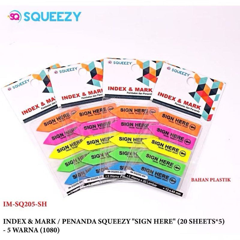 

INDEX & MARK / PENANDA SQUEEZY SIGN HERE 20 SHEETS*5