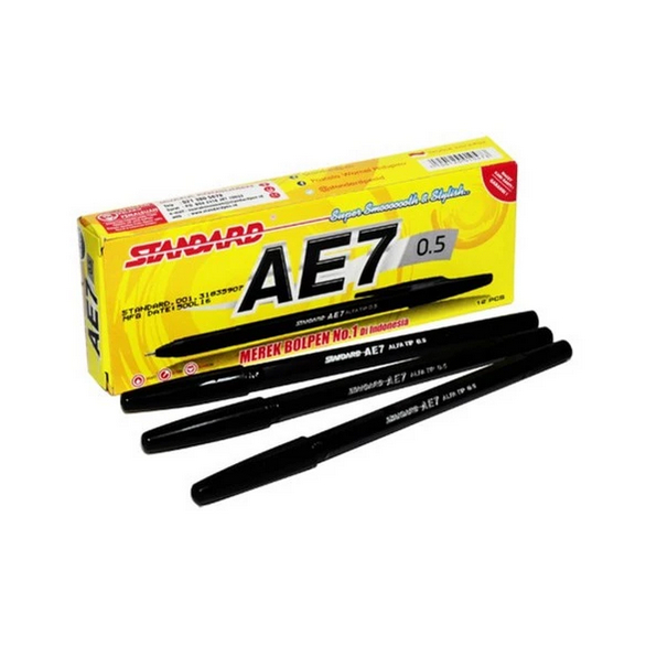 

Pena / PULPEN / BALLPEN STANDARD AE-7 / AE7 harga per 1 batang eceran