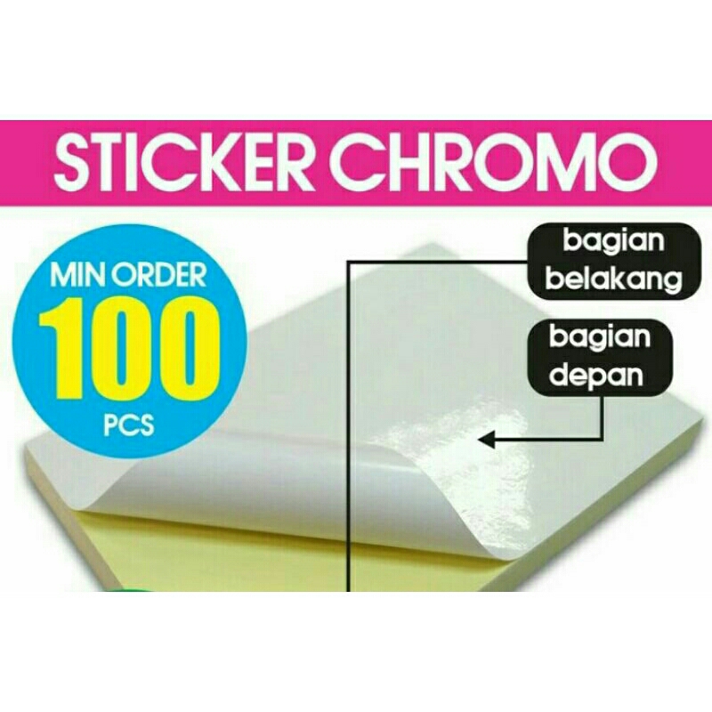 

Kertas Sticker Chromo Polos / Label Sticker Glosy A4
