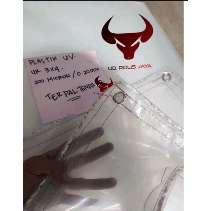 terpal plastik uv 200 micron uk 3x1 3x2 3x3 3x4 3x5 3x6 3x7 3x8 3x9 3x10 plastik uv bening putih teb