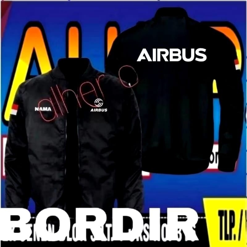 Jaket bordir Airbus jaket Airbus jaket bomber Airbus jaket kerja Airbus jaket seragam Airbus