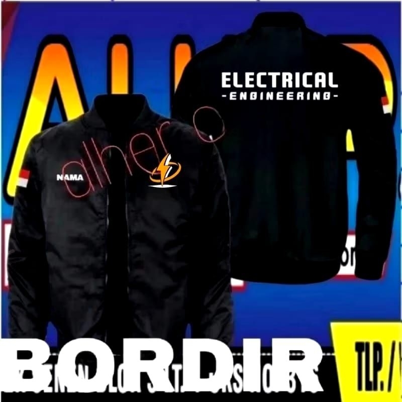 Jaket bordir electrical engineering jaket electrical engineering jaket bomber electrical engineering