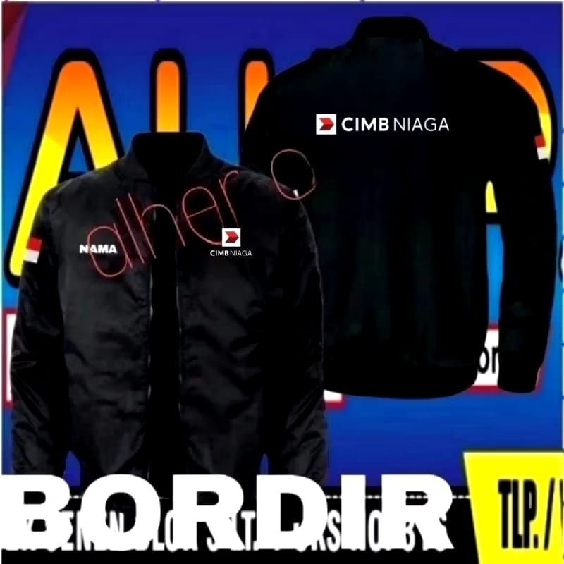 Jaket bordir CIMB niaga jaket CIMB niaga jaket bomber CIMB niaga jaket kerja CIMB niaga jaket seraga