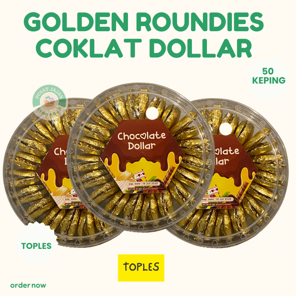 

GOLDEN ROUNDIES CERES / COKLAT KOIN TOPLES ISI 50 KEPING