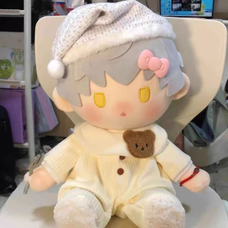 TERMURAH‼️40CM Plush Doll Sitting Posture Climbing Clothes Pajamas Doll Replacement Dress Up Cotton 