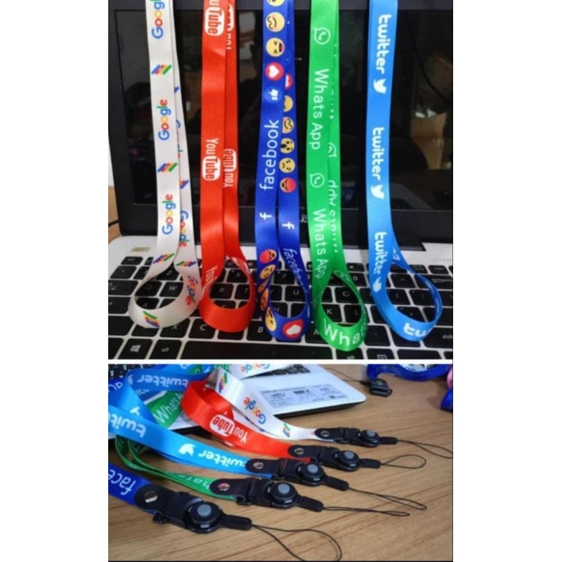 Tali Gantungan Branded Handphone/Kunci/Kartu Nama/Usb/Vape/Lanyard