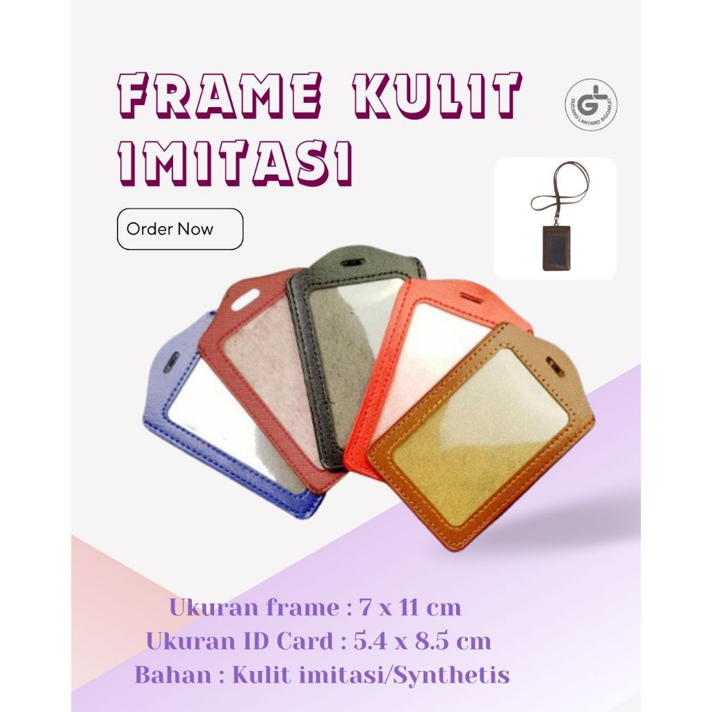 

Frame Casing Tempat ID Card Holder Kulit Imitasi Potrait