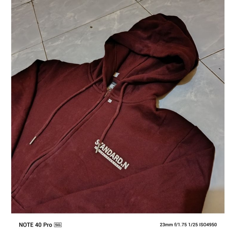 Zipper Hoodie NII_Red Maroon