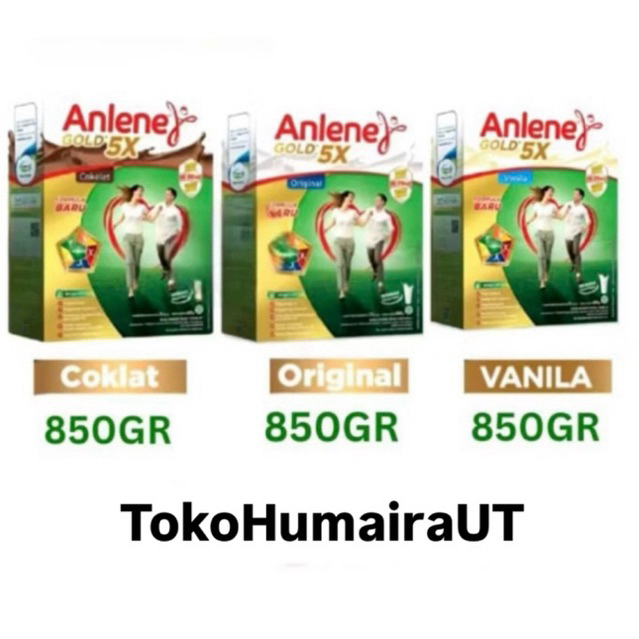 

ANLENE GOLD 5X VANILA ORIGINAL COKLAT 850GR | ANLENE GOLD 5 X 850 GR