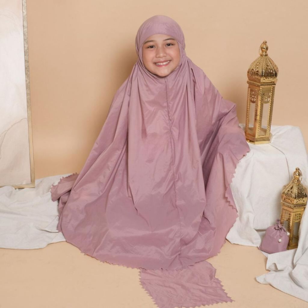 Dzakiyya - Mukena Anak Korea | | Mukena Traveling Mini Pouch Premium | Mukena Terbaru