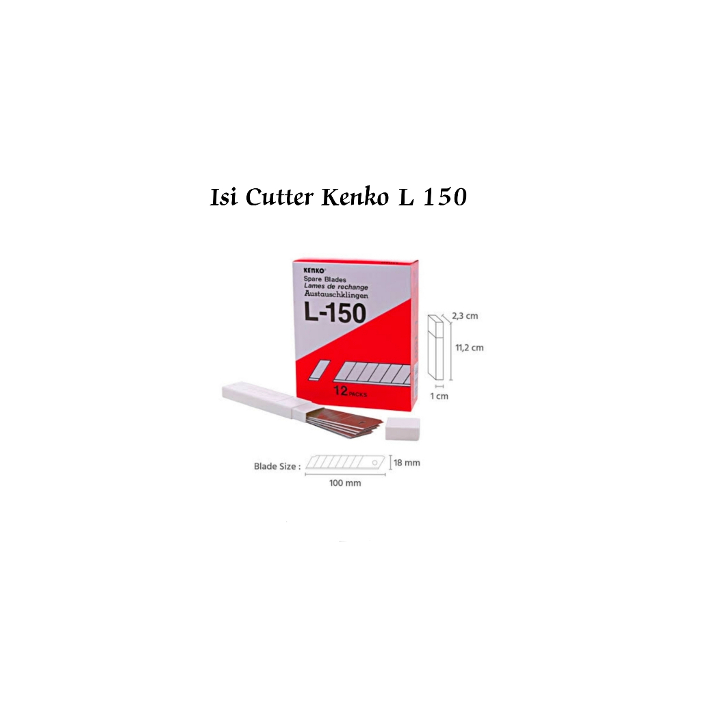 

(1 Tube) Isi Cutter Kenko L-150 / Isi Pemotong Kertas / Refill Pisau Cutter Kenko L-150