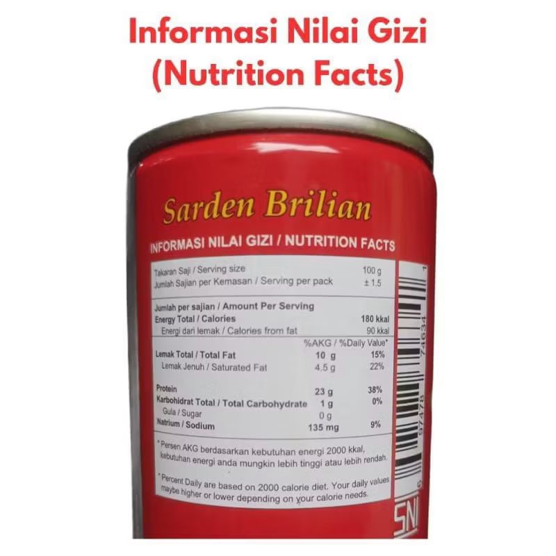 

QH Sarden Brilian 1dus Isi 50Kaleng Termurah