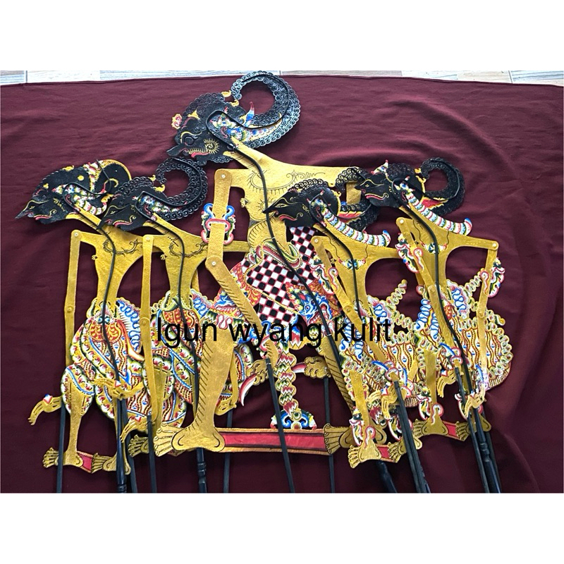 wayang kulit asli pandawa lima/1 paket/wayang kulit murah