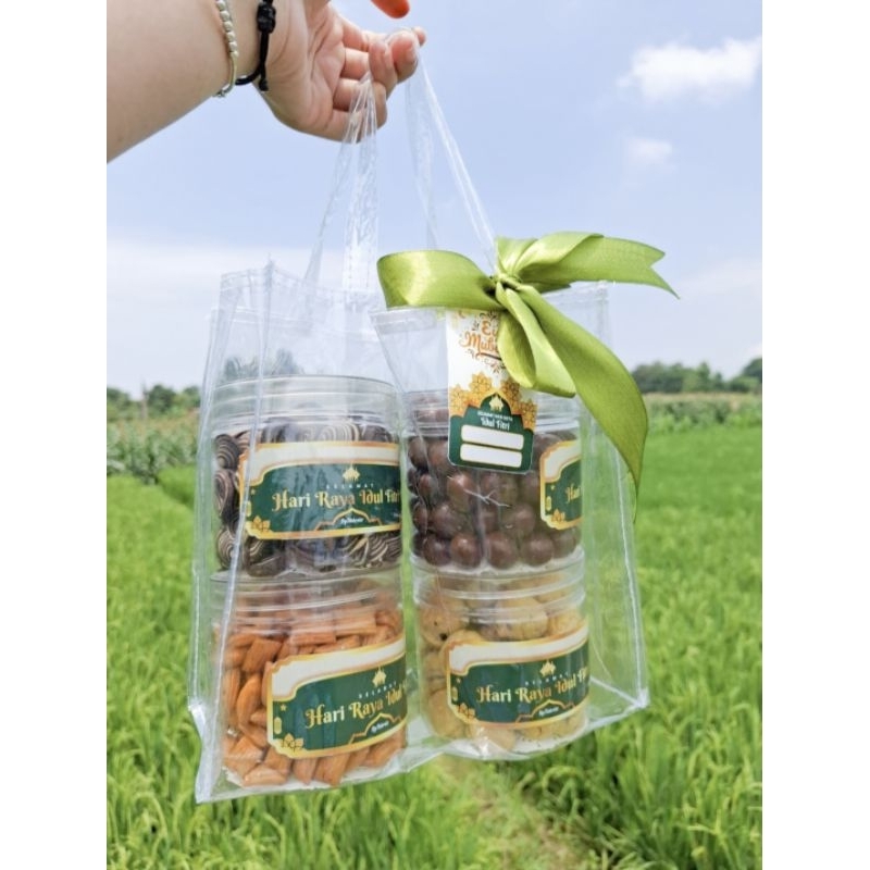 

isi 4 toples ukuran 500ml hampersmurah | hampers lebaran | kue kering