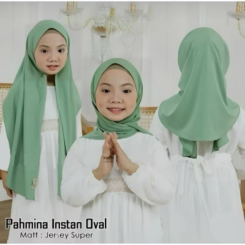 PASHMINA ANAK INSTAN OVAL JERSEY / JILBAB PASTAN OVAL