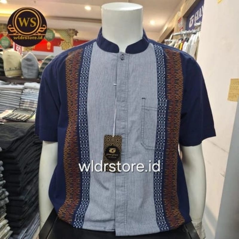 baju koko bordir pria brand GIANI GRACIO G71305 011 02 NAVY