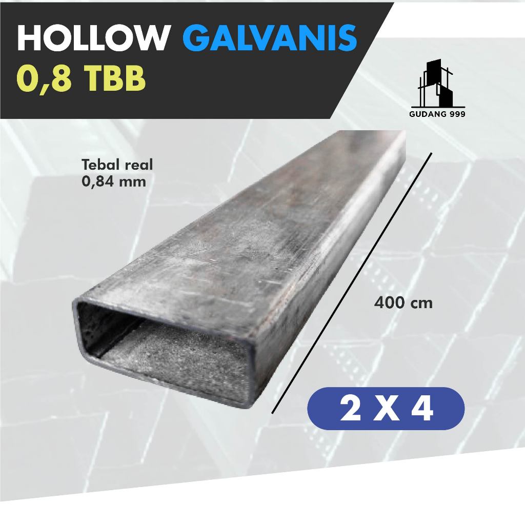 HOLLOW 2x4 0,8 mm / HOLO / RANGKA HOLLOW GYPSUM / HOLLOW GALVANIS POLOS