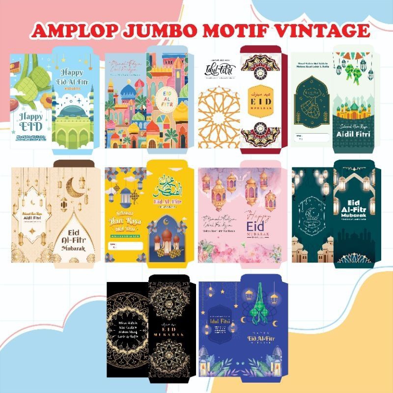 

(10PCS)Amplop Lebaran 2025 JUMBO VINTAGE siap pakai
