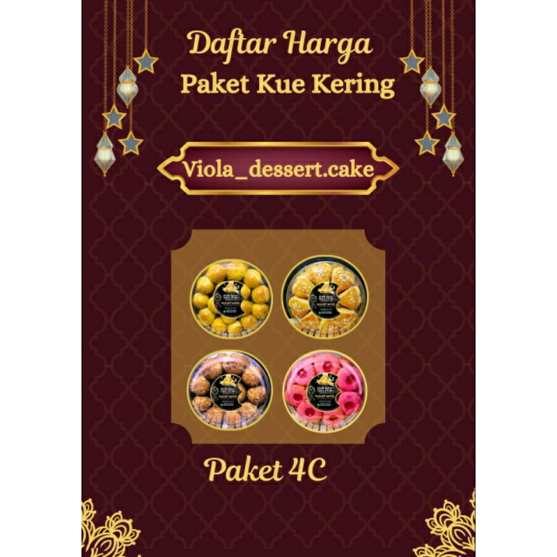 

PaketHampers 4C / Kue Kering Lebaran / Viola Dessert.cake/Bright Shine Cookies