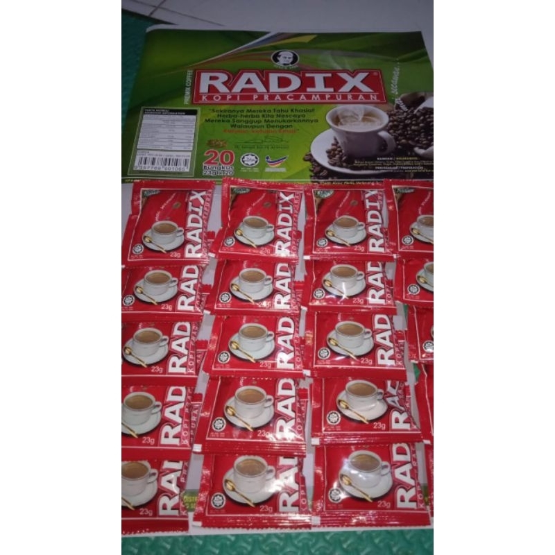 

KOPI HERBAL PRACAMPURAN RADIX JUMBO MERAH HPA ORIGINAL ASLI DARI MALAYSIA KEMASAN PAPAN ISI 20 SACHET