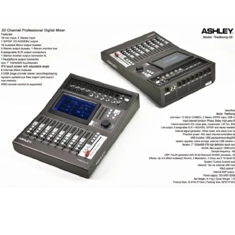 Mixer digital Ashley the mixing 20 original 20channel