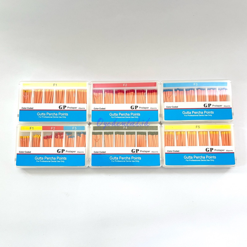 Dental Gutta percha protaper PP F1 F2 F3 F4 F5 / gutap protapper assorted