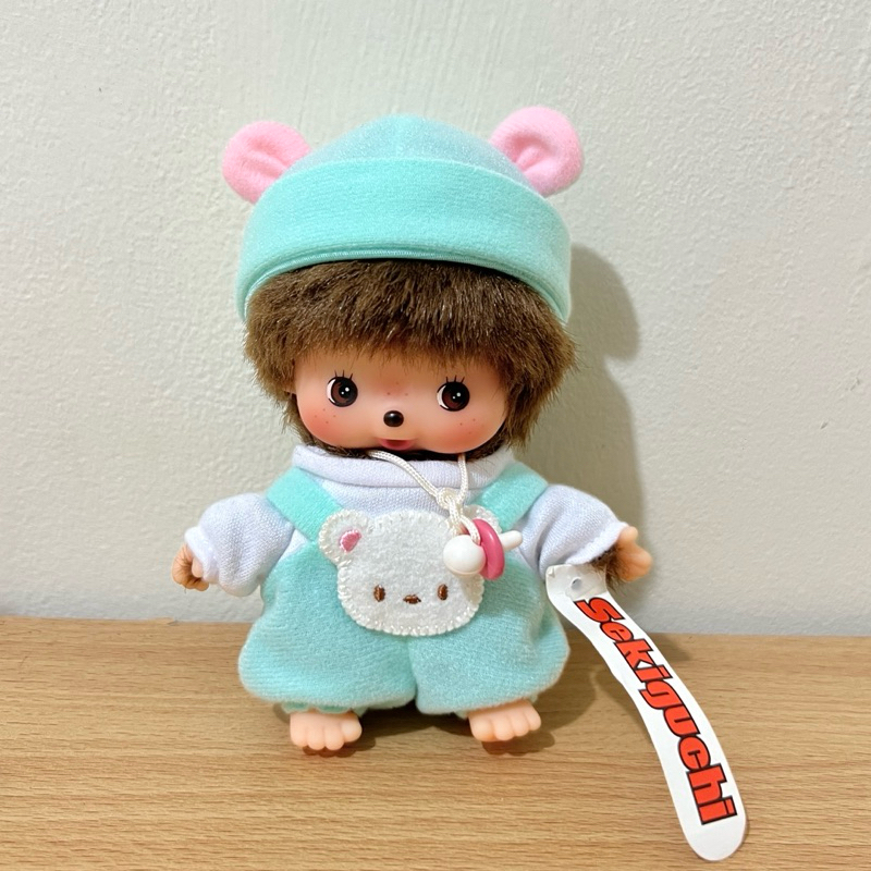 bebichhichi monchhichi sekiguchi baby animal romper - mint bear (ready stock)