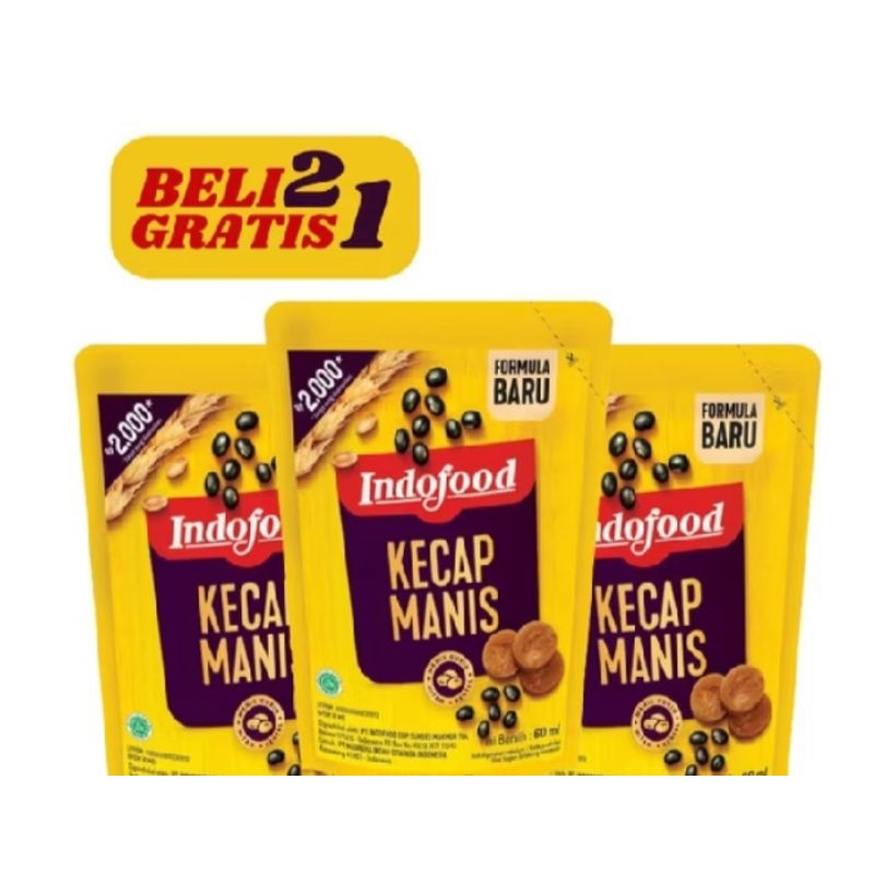 

Indofood Kecap Manis 6oml [BELI 2 GRATIS 1]