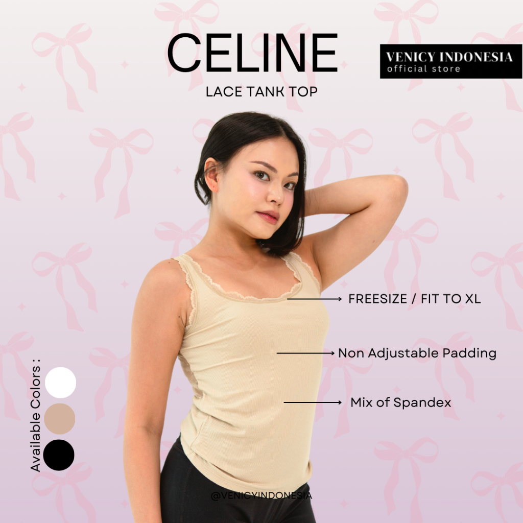 VENICY CELINE Lace Tank Top | Premium Daily Tanktop