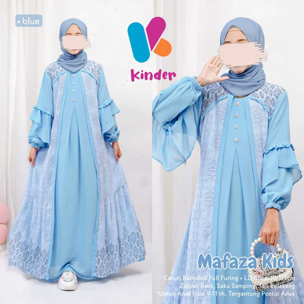 GAMIS MUSLIM REMAJA ANAK PEREMPUAN TERBARU || GAMIS ANAK REMAJA BESTSELLER BAHAN CRINKLE || MAFAZA G