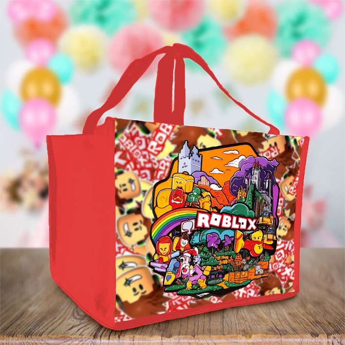 

Tas Souvenir Ultah Gambar ROBLOX 01 Goodie Bag Cute Anak