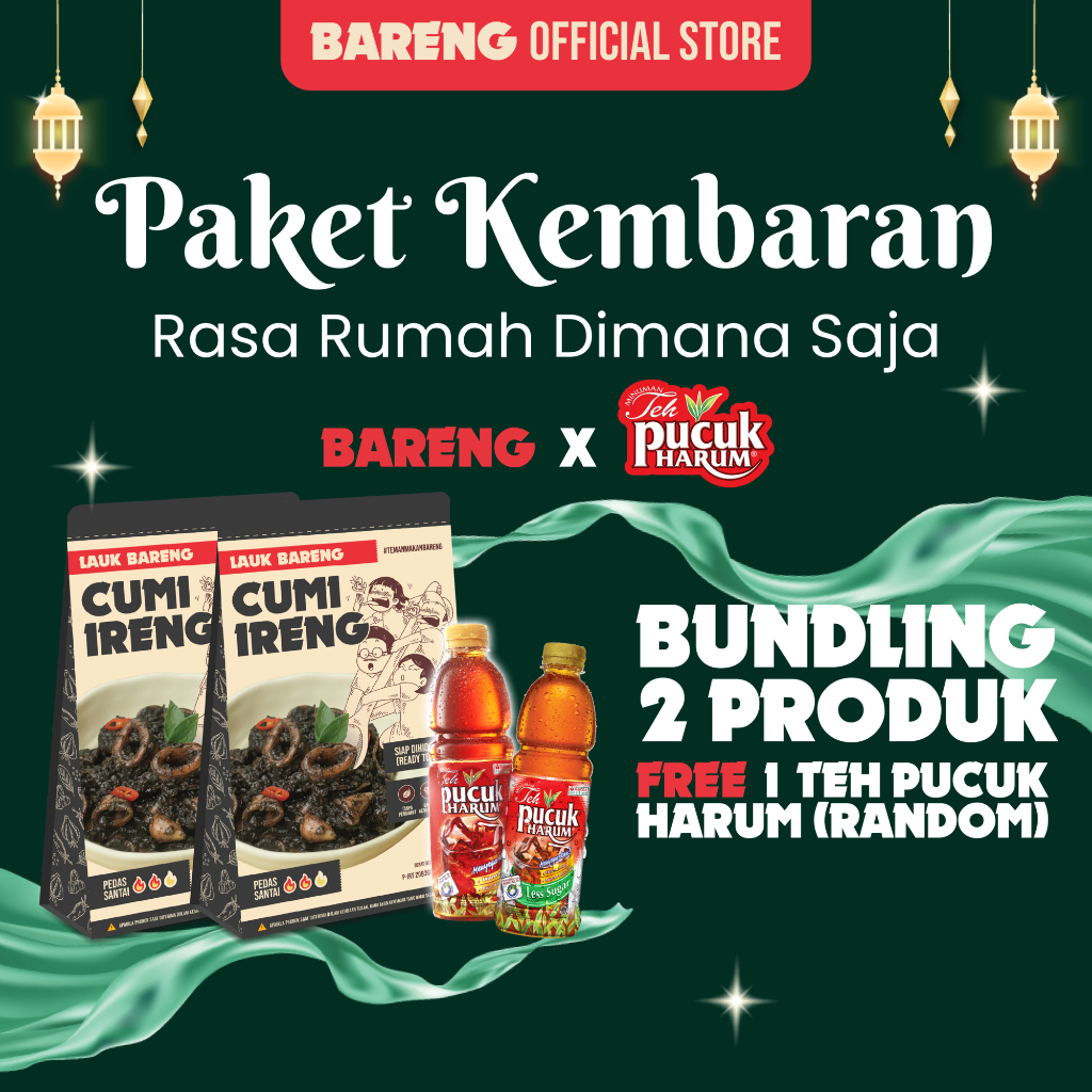 

[ RAMADHAN SALE ] Lahap Bareng - Paket Kembaran 2 Lauk FREE Teh Pucuk Harum | Makanan Instant Ready to Eat, Real Food, Praktis & Tanpa Pengawet