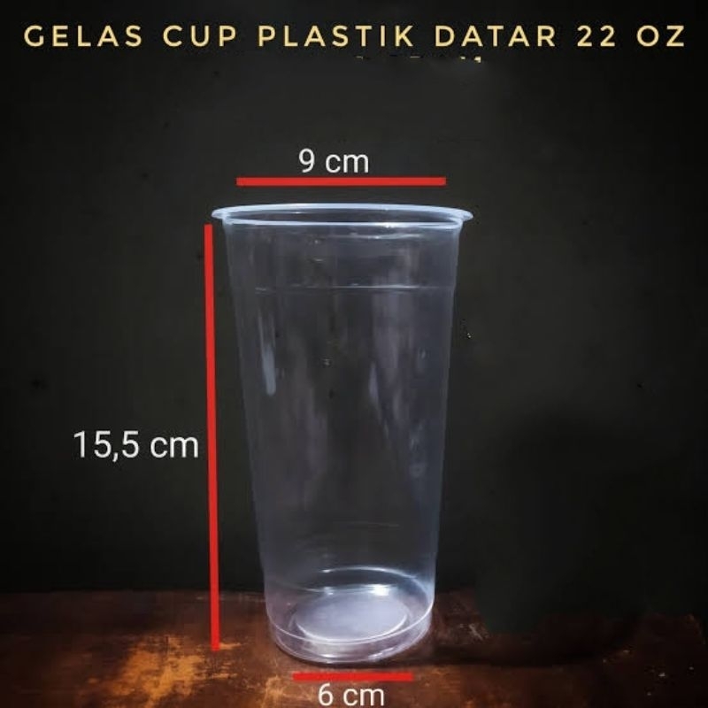 Gelas es/Gelas seal/Cup Plastik 22 Oz