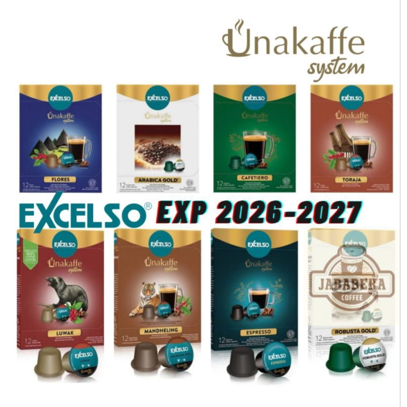 

EXCELSO Capsule Unakaffe kopi kapsul ALL VARIAN 12PODS