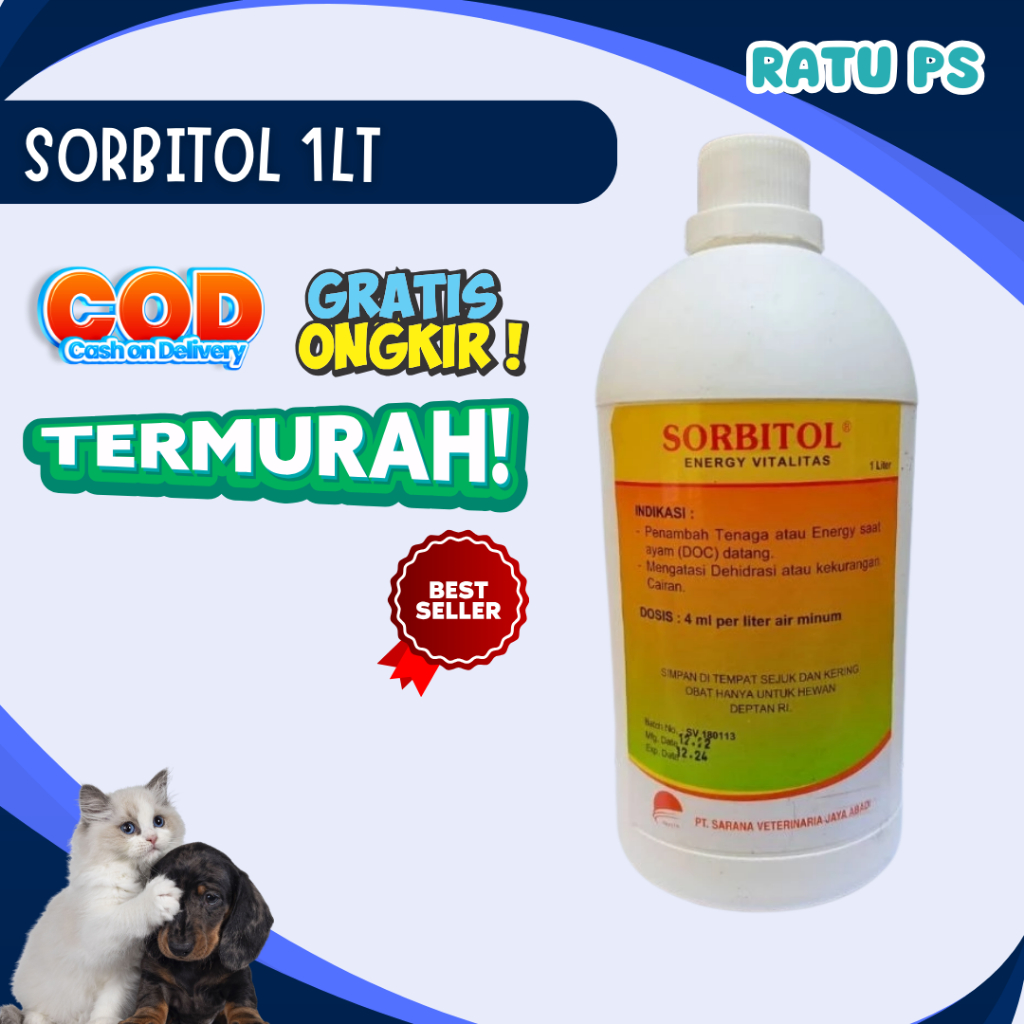 Veta Sorbitol - CETAVIT SORBI 1 L - Suplemen Recovery Energy Instant Ternak