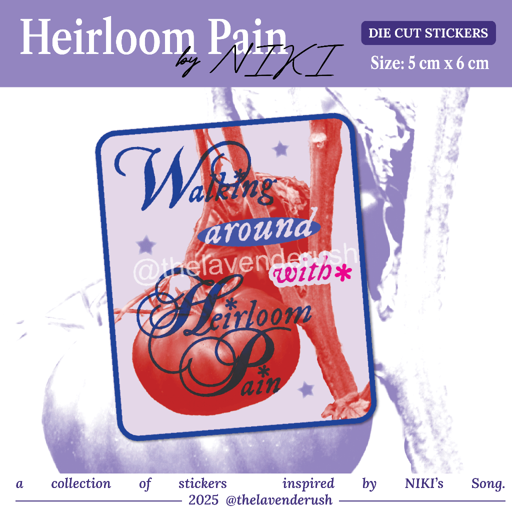 

tldr - Heirloom Pain by NIKI Stickers | Stiker Lirik Lagu Niki