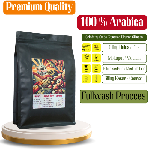 

Biji Kopi Premium Arabica Pangalengan, Ciwidey, Kamojang Fullwash Procces Grade A 200 Gram