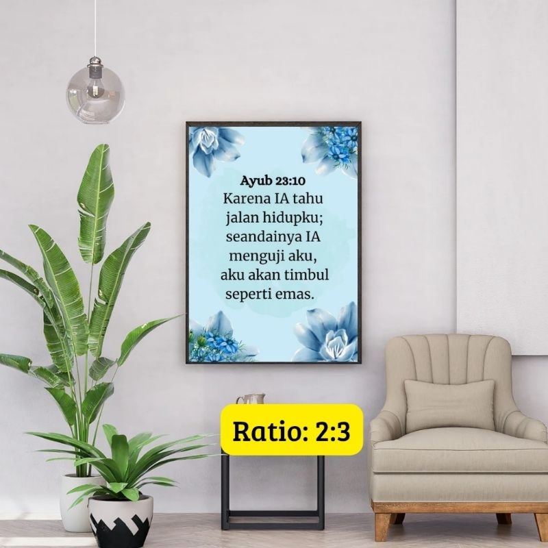 Home Decor Kristen, Printable Christian Wall Art,Bible Quotes, Bible Verse/Hiasan Dinding  -Ayat Alk